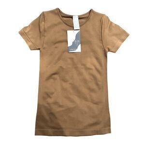 Love Poem by Block Seamless T-Shirt in Brown, Size S/M​​​